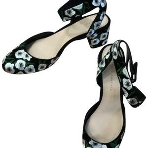 Loeffler Randall Black Embroidered Sandals